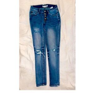 KanCan Button Fly Straight leg denim